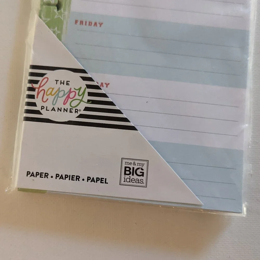 NWT Happy Planner All Star Schedule 60 pg Classic Half Sheet Weekly Filler Paper